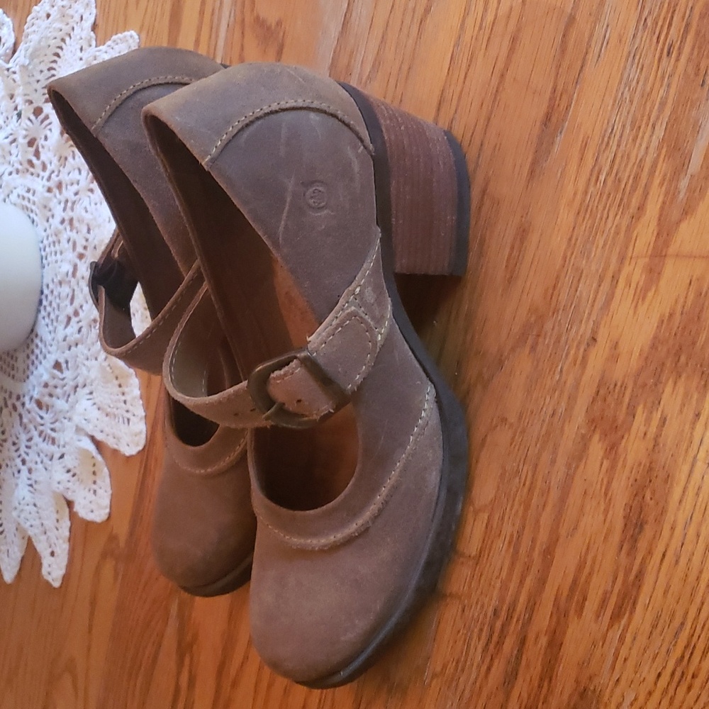 Born nubuck leather heels